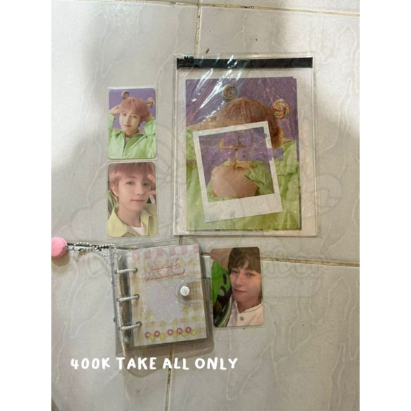 wts pc renjun boom ver gojek sg photopack 21 unsealed renjun binder bibimcat macaron 1p 10 sleeve (t