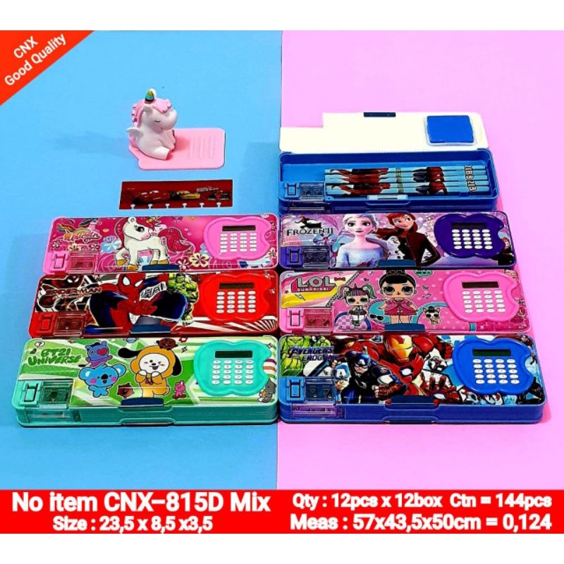 

Tempat pensil calculator murah Besar CNX-815 karakter cowok/cewek /UK 21.5X7.5X3