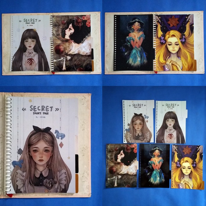 

Pembatas art princess organizer 2 Ring, 6 Ring, 20 Ring, 26 Ring 1 set 5 lembar glossy custom