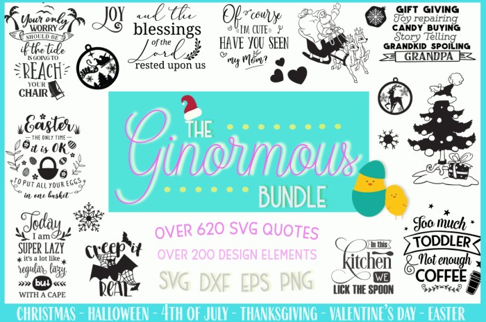 The Ginormous Cut Files Bundle - Vector Designs