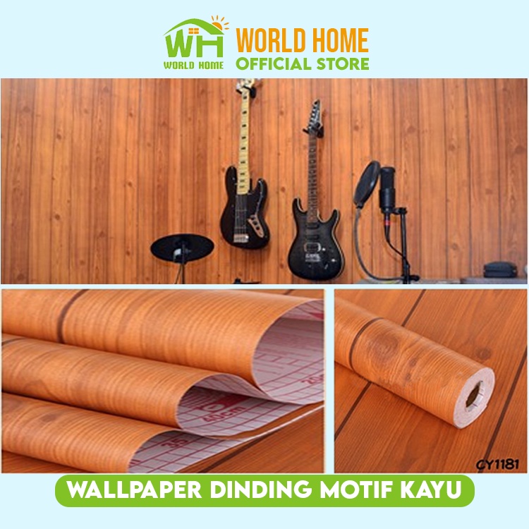 Wallpaper Stiker Dinding 9 Meter Motif Kayu Stiker Dinding Premium High Quality Murah