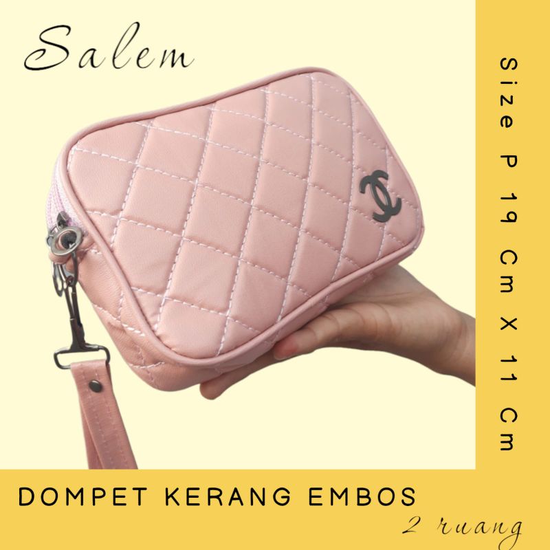 DOMPET KERANG CANTIK ZAMZAM EMBOS BORDIR 2 RUANG C