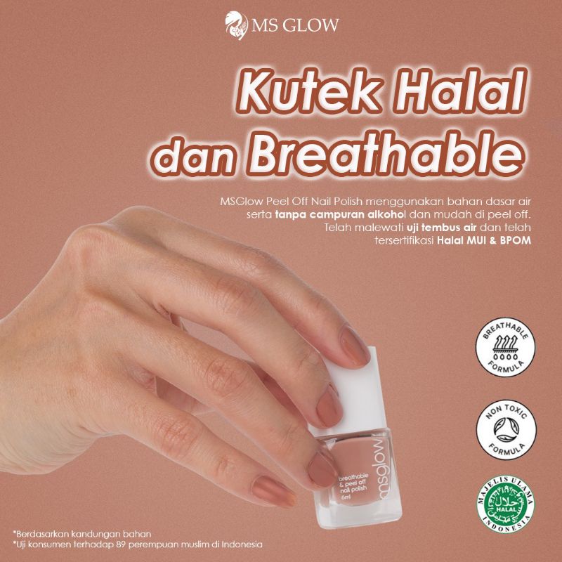 Nail Polish Halal MS Glow/kutek halal ms glow