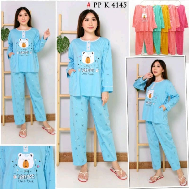 Piyama Tessa Paket Grosir 6 pcs/ Baju Tidur PP Dewasa/ Paket Usaha Baju Tidur