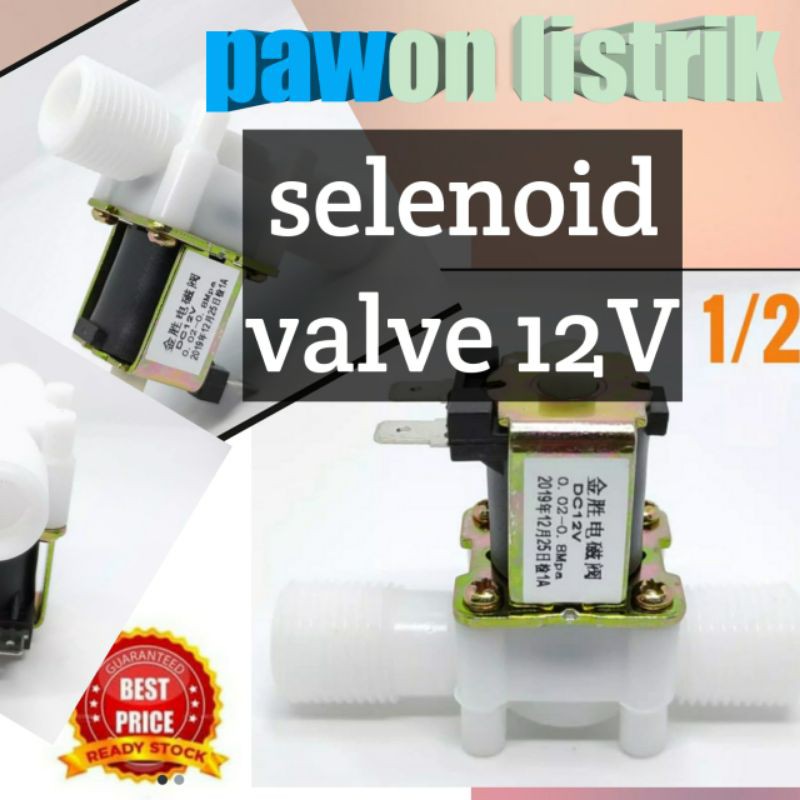 kran air otomatis elektrik dc 12 Volt 1/2 inc drat