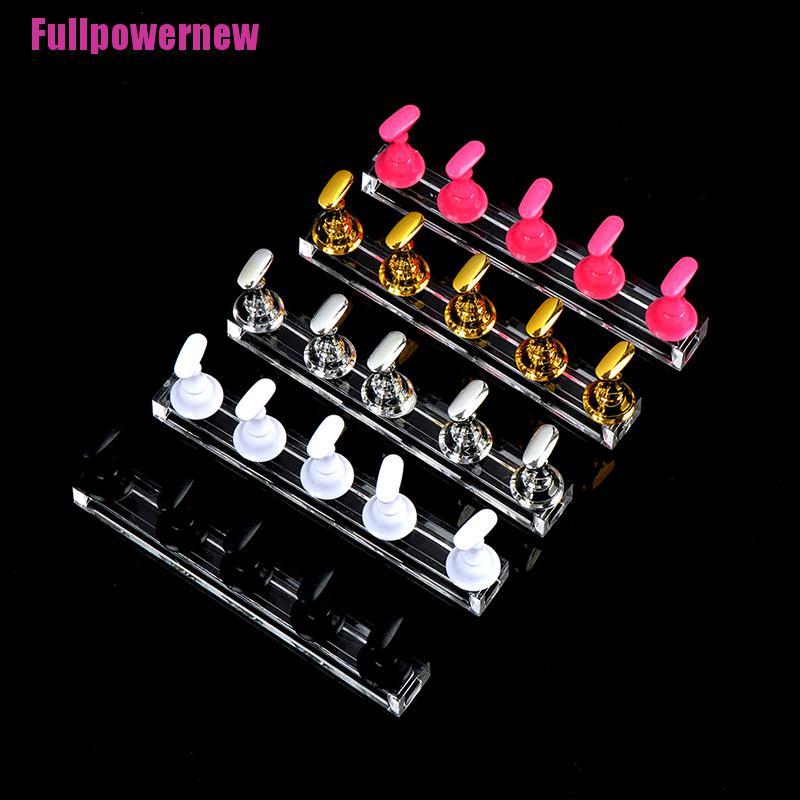 (KUKU) 1 Set Stand Display KUKU Palsu Bahan Alloy Untuk Latihan Manicure