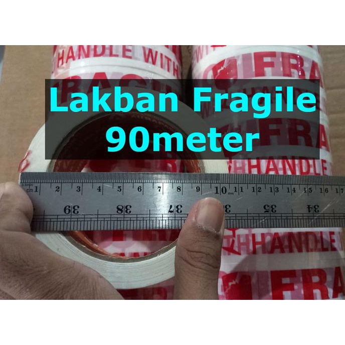 

Lakban 90 Meter Fragile Printed Cetak Putih Merah Belimas89 Segera Beli