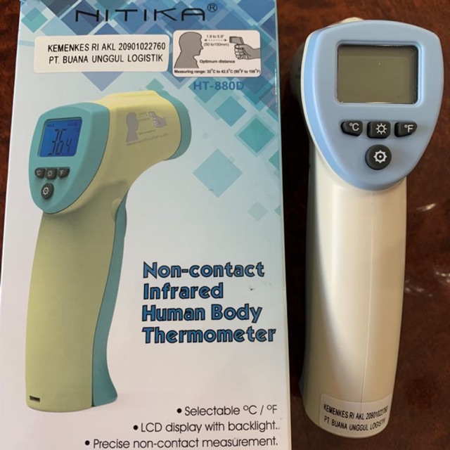 Thermometer Nitika HT-880D thermo gun infrared garansi resmi
