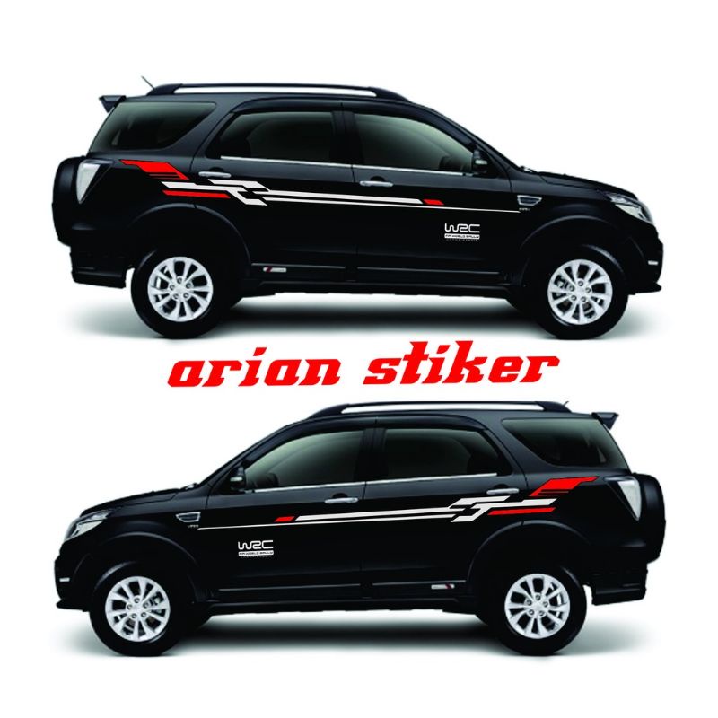 stiker mobil Terios rush stiker body samping wrc