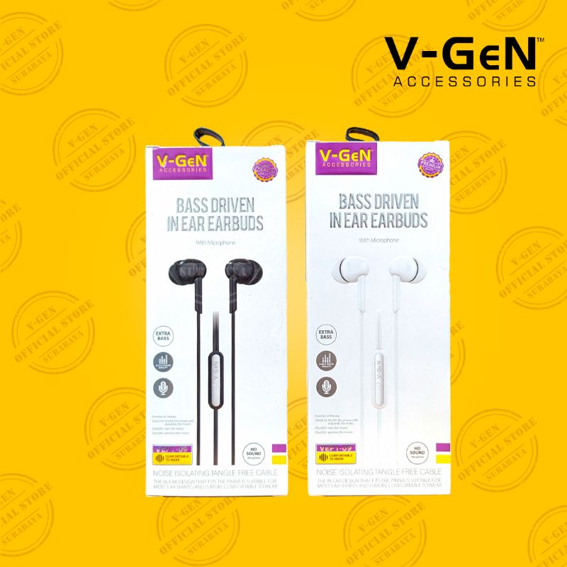 Headset Murah V-GeN VEP1-09 Wired Handsfree Earphone Headset Original HD Sound