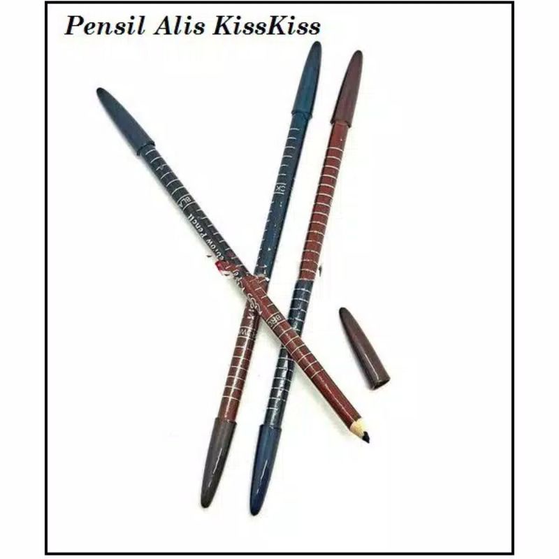 Pensil Alis Kiss-Kiss 2in1 / pensil alis 2 warna (BISA COD)