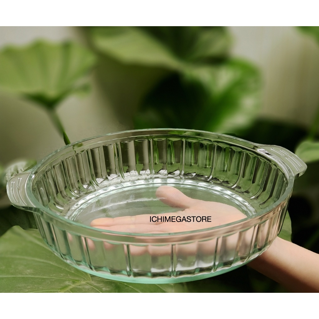 RB Serving Plate Piring Saji Kaca Berkualitas Mangkok Wadah Saji Piring Sayur 28,5 cm