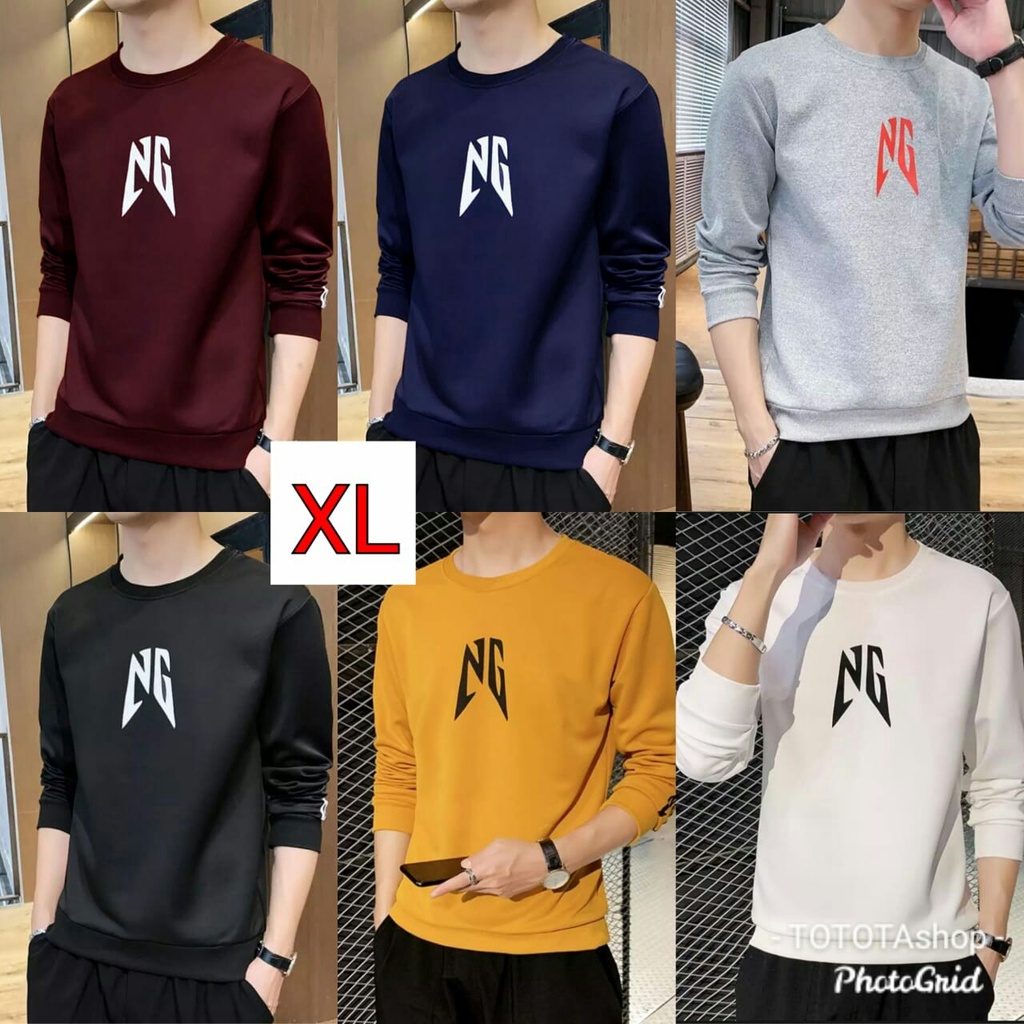 Baju Kaos Pria NG t-shirt Lengan Panjang