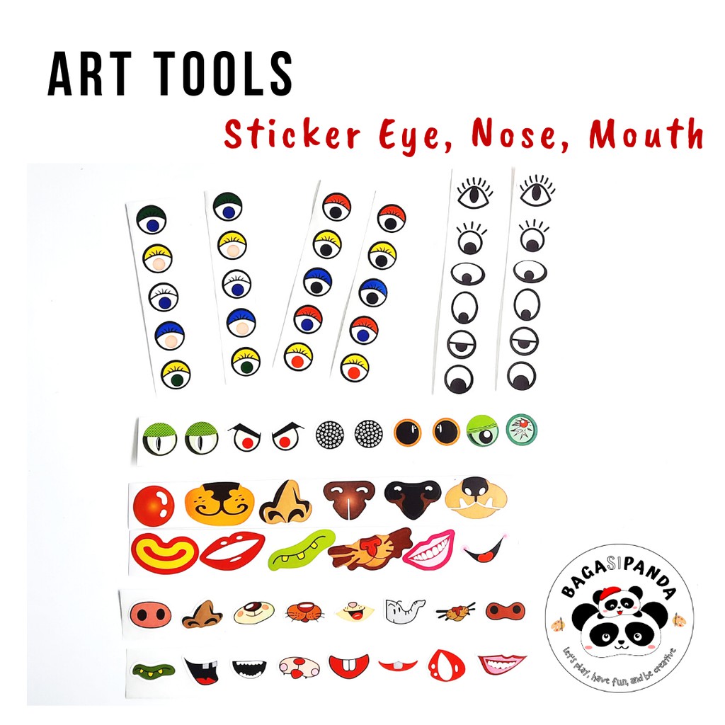 

Stiker Mata Hidung Mulut untuk kreasi wajah