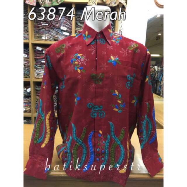 63874 Batik Madura Kemeja Batik Hem Batik Baju Batik Pria
