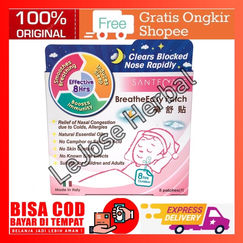 SANTECARE BREATHEEASY / BREATHE EASY PATCH 1 BOX ISI 5 PATCH