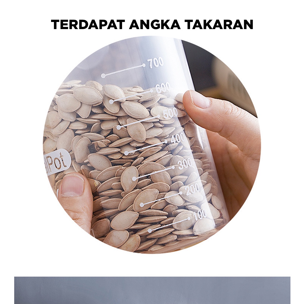 Toples PP Transparan / Tempat Penyimpanan Makanan Ringan Biskuit / Toples Tabung / Toples Plastik