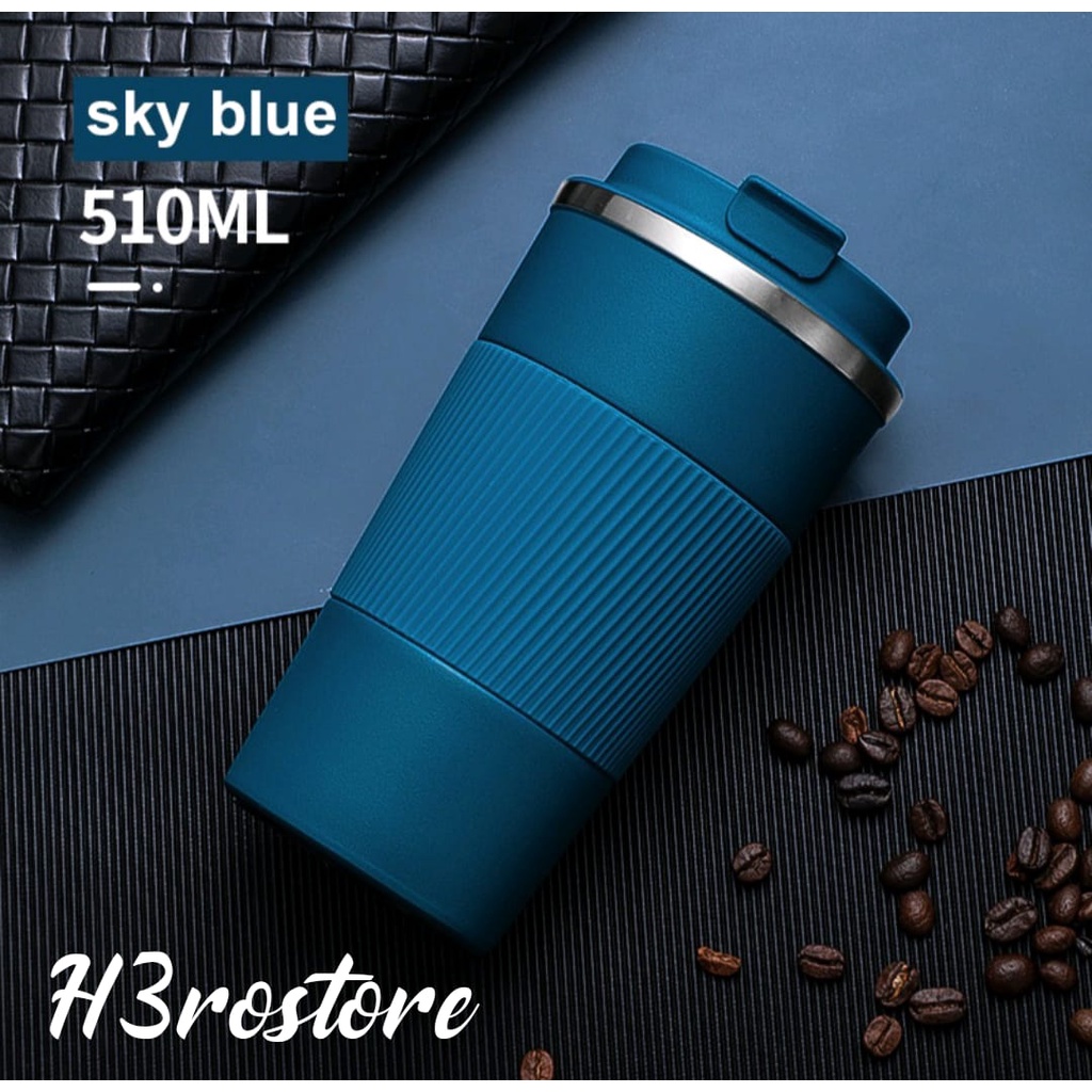 NEW-TERMOS COFFE 510ML Coffee Thermos Mug Portable Double Stainless Steel Mug with Non-Slip Case Car Vacuum Flask Travel Insulated Bottle