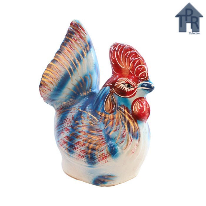 Gerabah - celengan tanah liat / piggy bank / ayam tradisional size XL + packing kayu