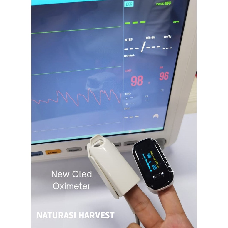 Oximeter fingertip Oxymeter saturasi pengukur kadar oksigen spo2 dan detak jantung