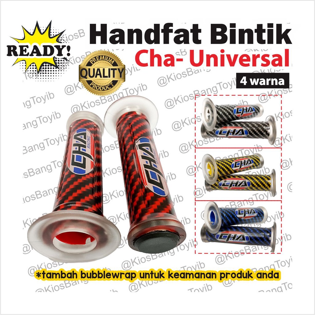 Handfat Handgrip Karbon Karet Stang Bintik Transparan Universal (CHA)