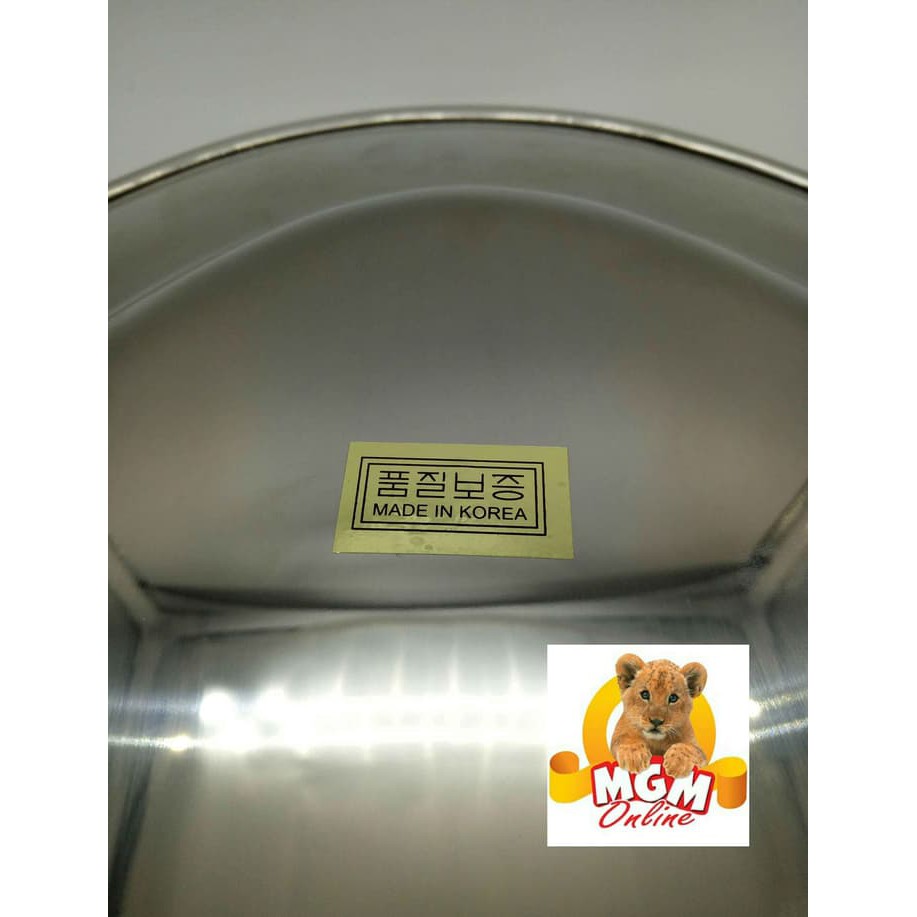 ( Made in Korea ) PIRING SAJI STAINLESS OVAL JUMBO Tebal 63CM