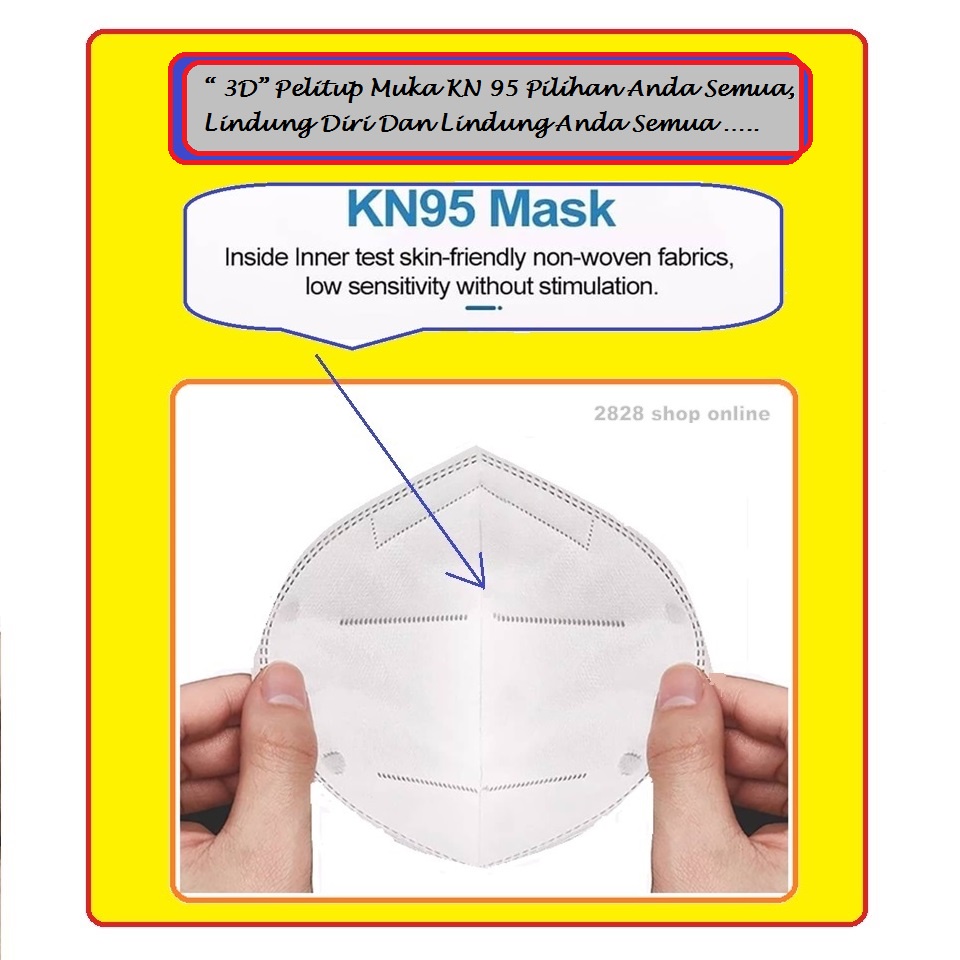 Mysterygirl - KN 95 - 5 Layers Filtration &amp; Disposable Protective 3D Face Mask (10 In 1 Packet) Black/White