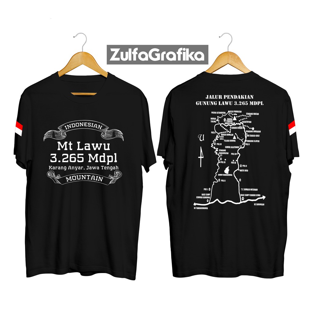 kaos pendaki gunung mt lawu premium quality