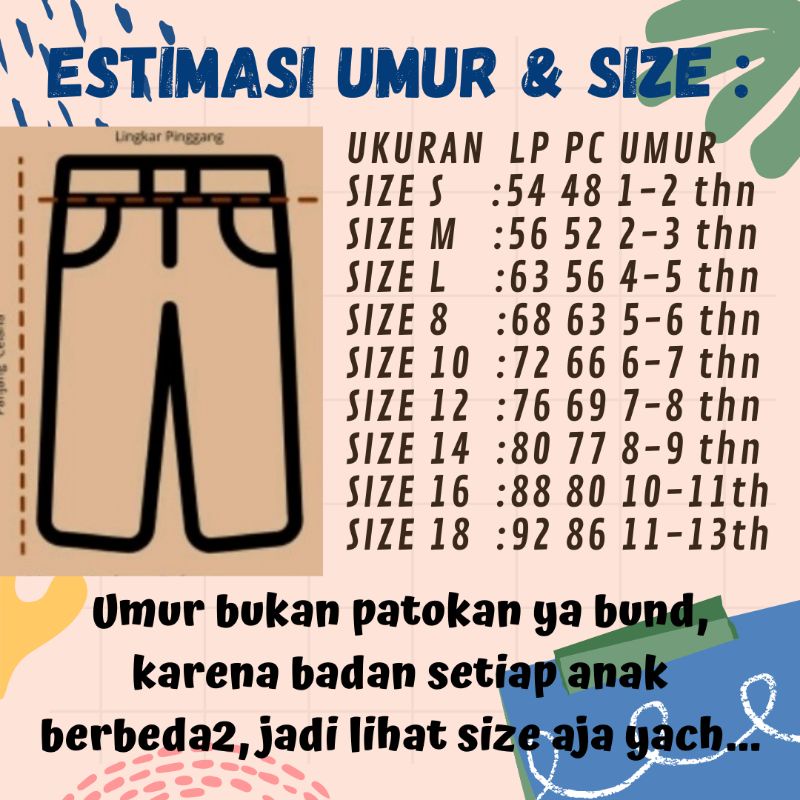 celana cargo anak perempuan jogger panjang 1 sampai 13 tahun