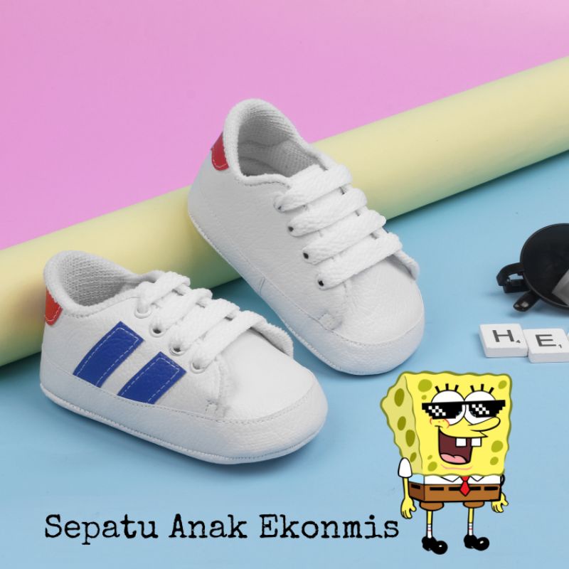 Prewalker Sepatu Bayi Laki-laki Usia 0 6-12 Bulan Belajar Jalan ADS Sepatu Anak Ekonomis