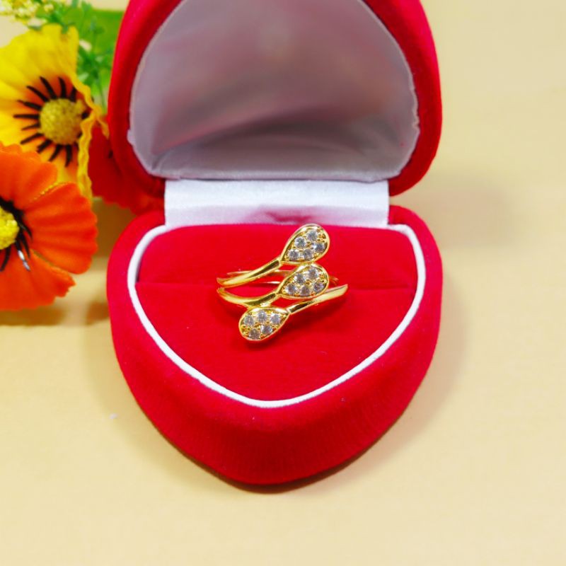 cincin dewasa permata zircon mewah, perhiasan xuping