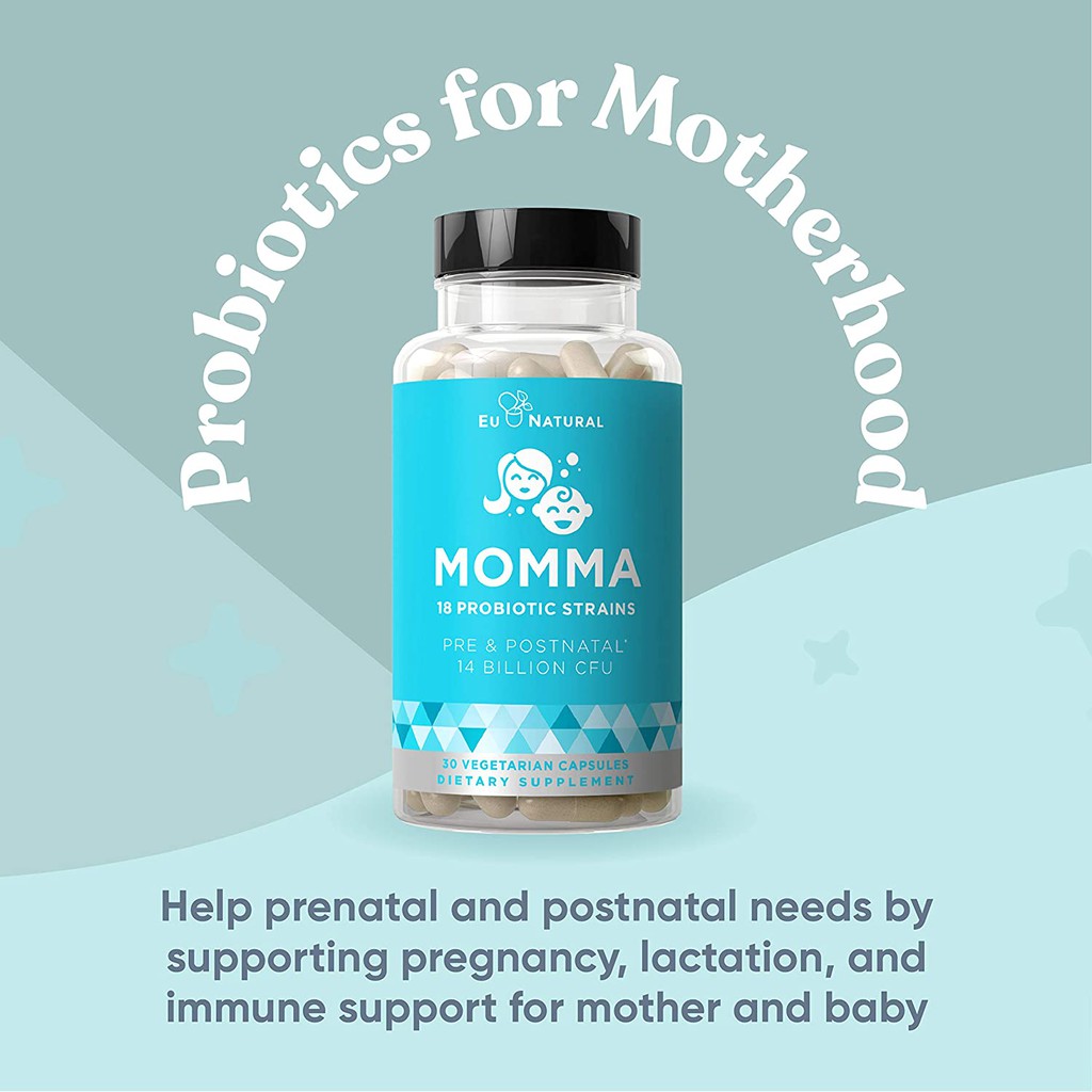 Eunatural / Eu Natural MOMMA 18 Strains Probiotics + Prebiotics Penyubur Kandungan / Ibu Hamil USA