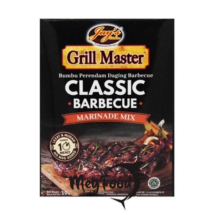 

JAYS GRILLMASTER CLASSIC BARBECUE MARINADE MIX 30g