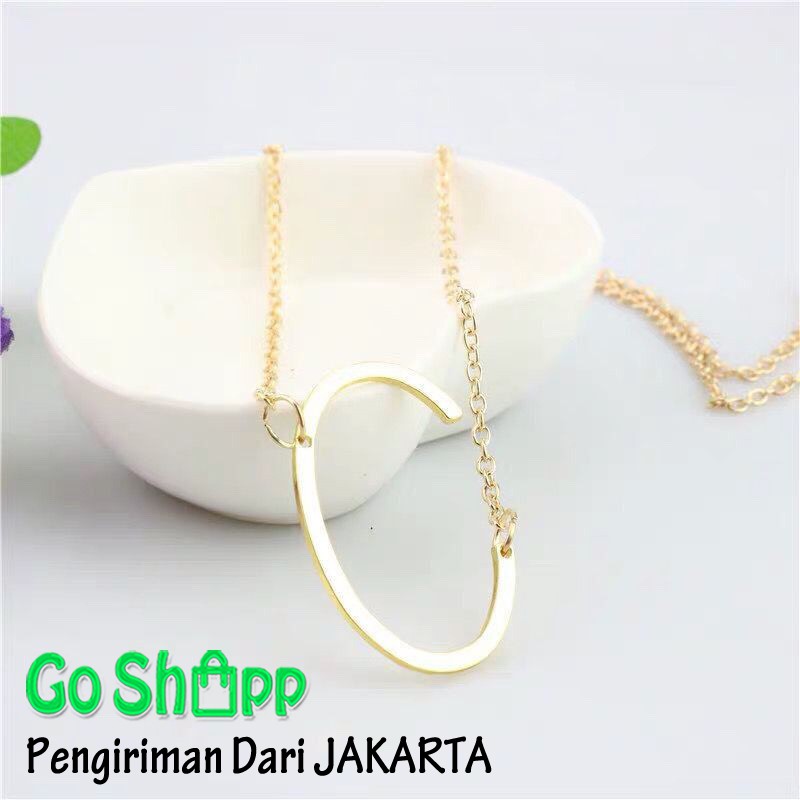 Kalung Alphabet V dan Z Titanium Anti Karat - Kalung Gold Alphabet - Kalung Fashion Import [K02]