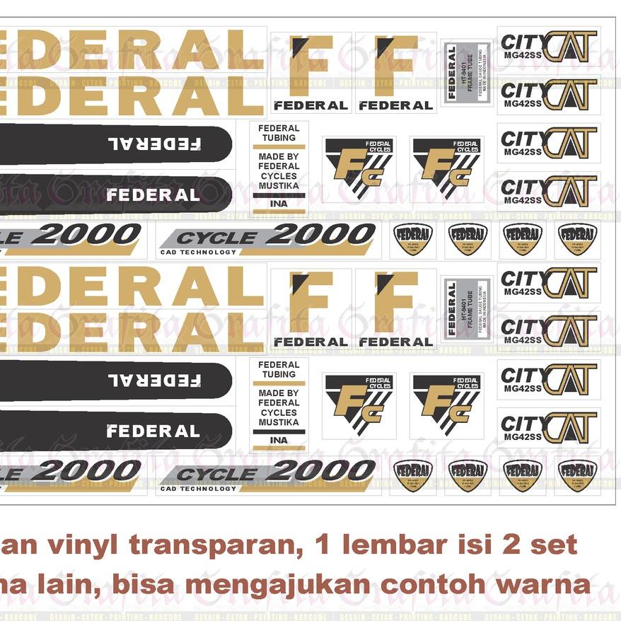 

UW967 (1lbr = 2set) Stiker Striping Federal City Cat MG42SS ❝mäkäsì☑❞