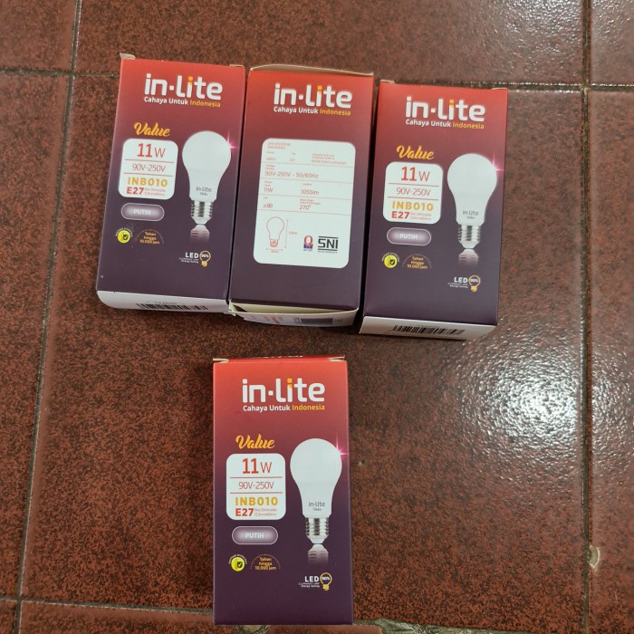 [PROMO] Lampu Led In-Lite Value Paket 11Watt Beli 3 Gratis 1