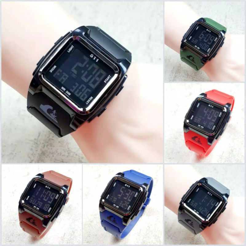 Jam Sporty Kotak Digital 511 Merah
