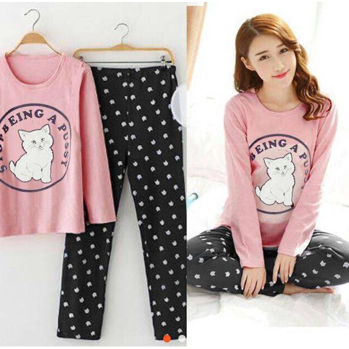 Best Seller # Baju Tidur Cewek Piyama Wanita Piama Panjang Pajamas Perempuan Remaja