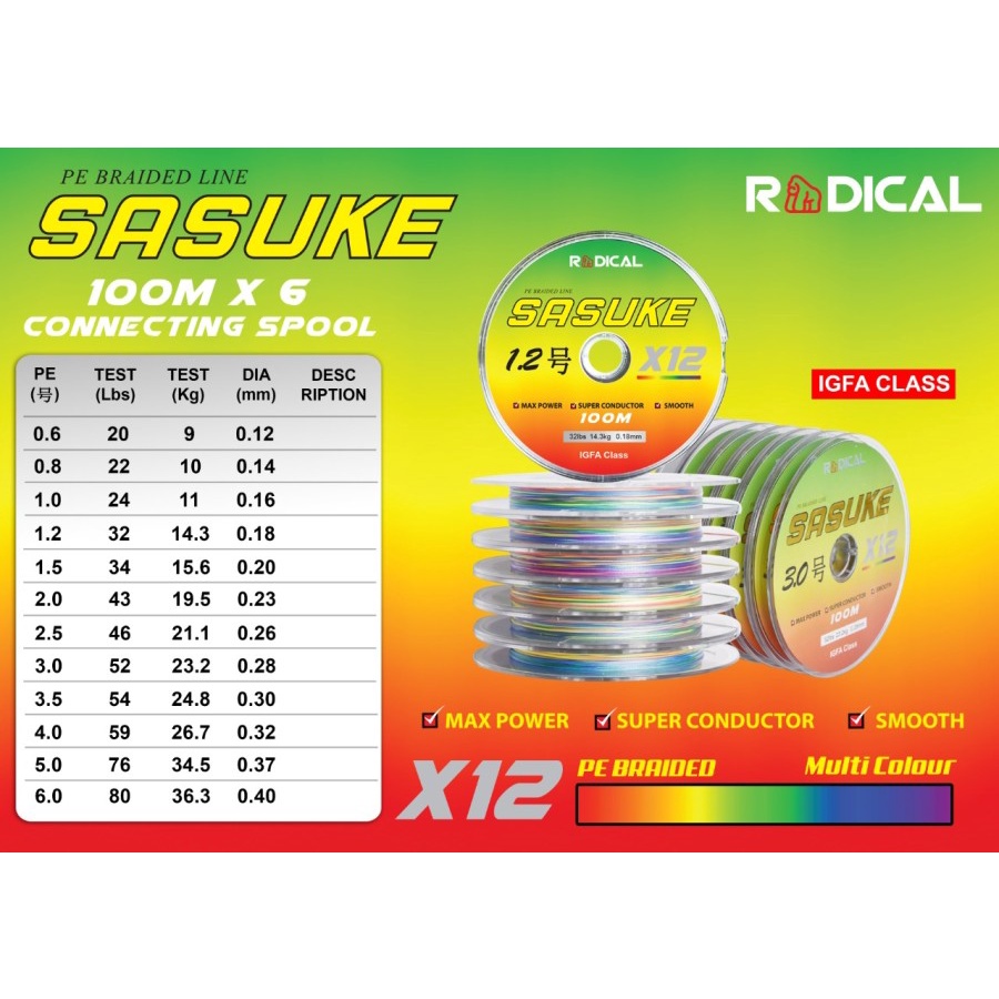 PE. RADICAL SASUKE X12 (Color MULTICOLOR)