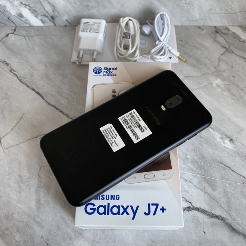 Samsung J7 Plus ram 4GB 32GB Black Bekas - Fullset Sein - second