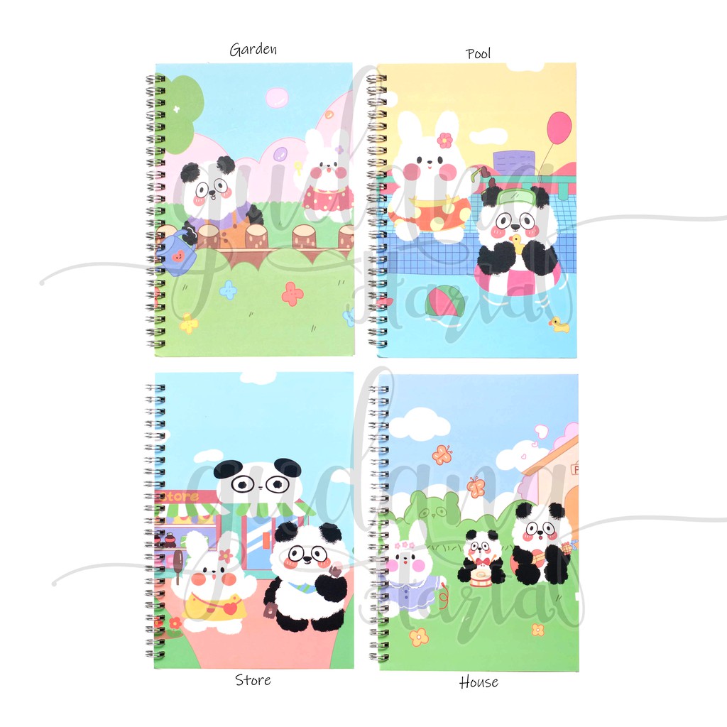 Notebook A5 Spiral Panda Buku Tulis Catatan Hewan Imut Unik GH 308138