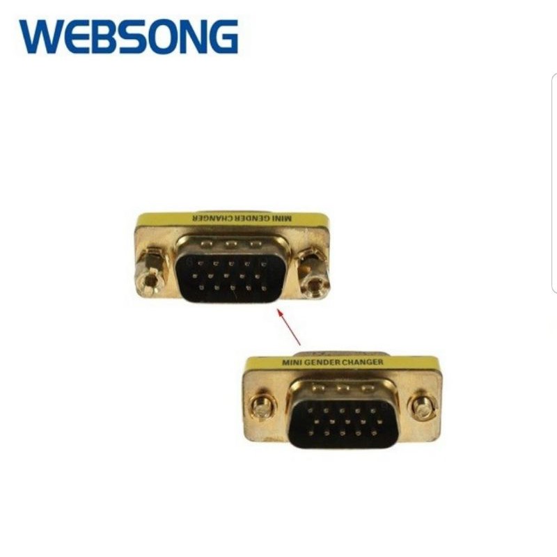 Connector VGA Male to Male Gold websong