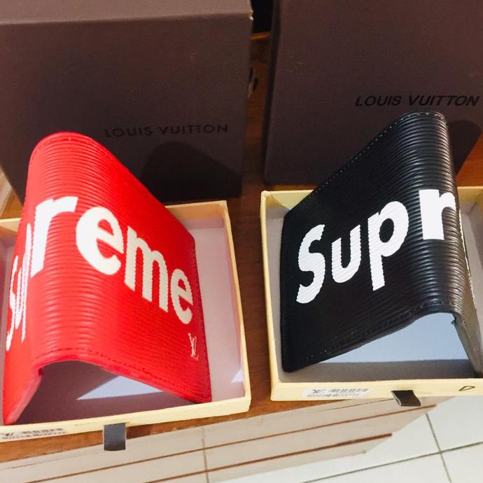 Terlaris Dompet Lipat Wallet Pria Wanita Import Branded Lv-Supreme Limited