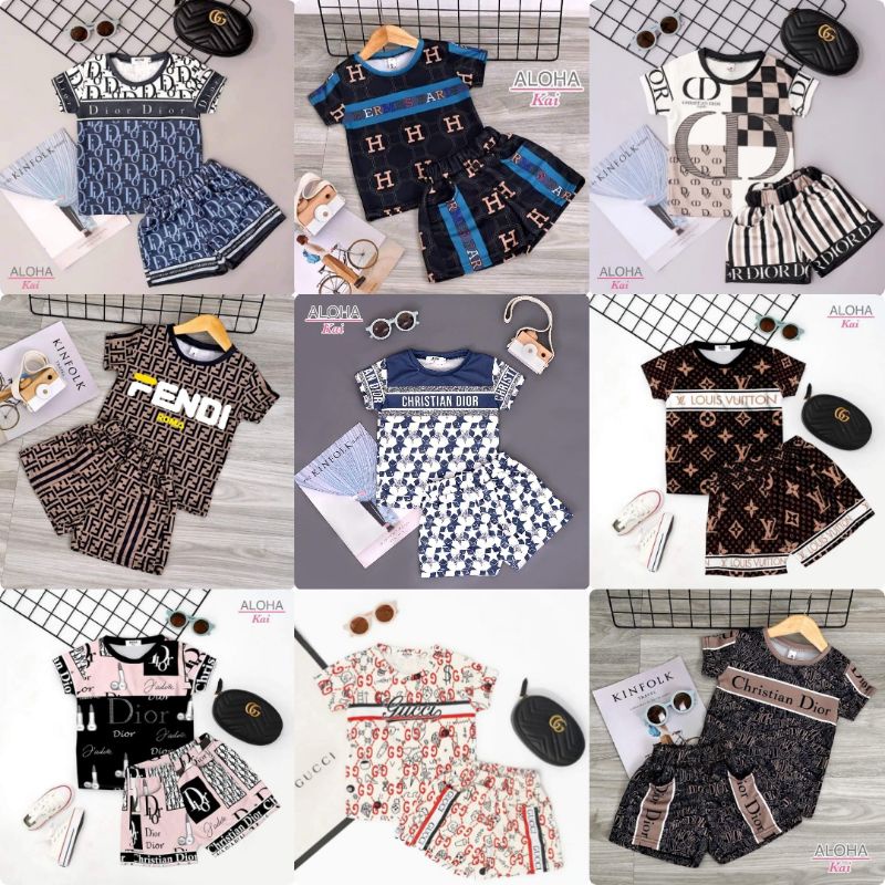 BAJU ANAK  IMPORT ALOHA KAI CHRISTIAN DIOR HARGA GROSIR