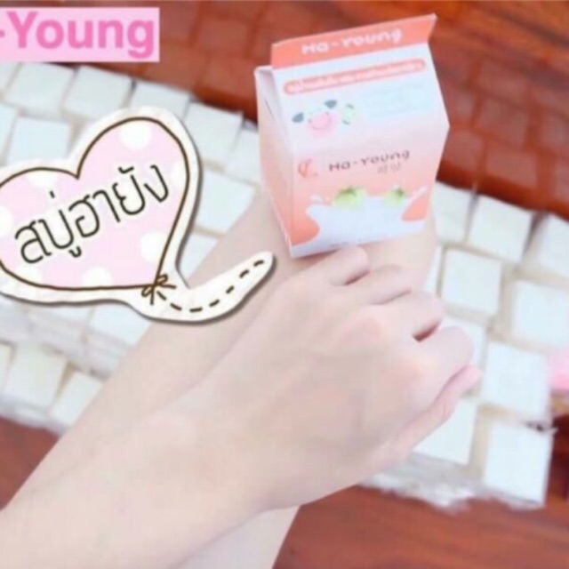 [Authentic] promoo Whitening soap ha young (ha-young) strawberry/milk 70gram sabun whitening