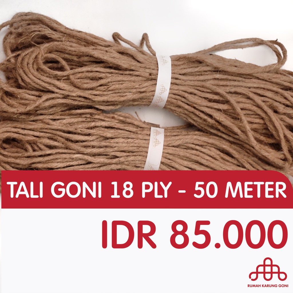 TALI GONI BESAR 50 METER 18 PLY - TALI RAMI - JUTE ROPE