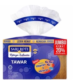 

Sari Roti Roti Tawar Jumbo 555 gram