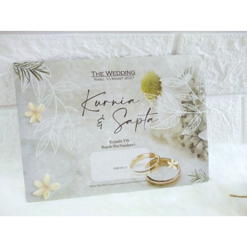 Undangan Pernikahan Murah KMB APL 11 sudah cetak | Undangan rustic