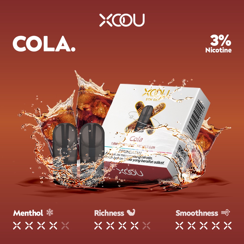 XOOU 5th Generation Mint Flavour 2 CTG - Cola