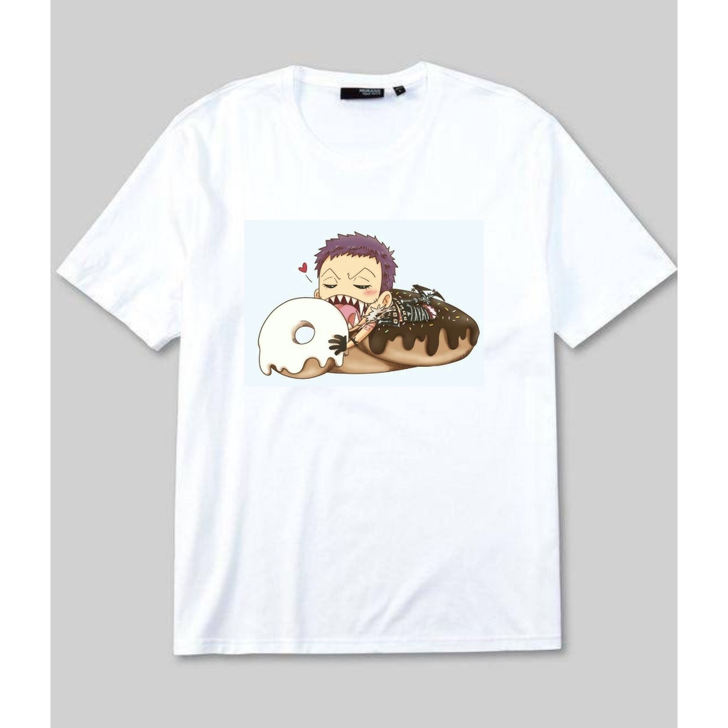 KAOS BAJU T-SHIRT KATAKURI CARTOON MAKAN DONAT / KATAKURI EAT DONAT / T-SHIRT KATAKURI ONE PIECE